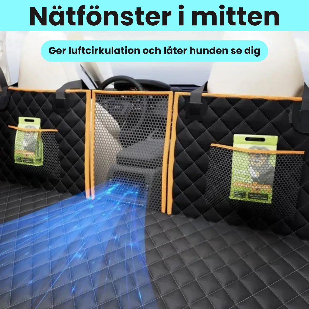 Baksäteskojan 2.0 - Hårdbotten Baksätesförlängare + (Gratis hundbälte)