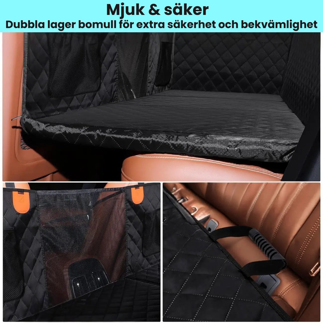 Baksäteskojan 2.0 - Hårdbotten Baksätesförlängare + (Gratis hundbälte)